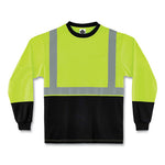 Load image into Gallery viewer, Glowear 8291bk Type R Class 2 Black Front Long Sleeve T-shirt, Polyester, Large, Lime, Ships In 1-3 Business Days