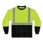 Load image into Gallery viewer, Glowear 8291bk Type R Class 2 Black Front Long Sleeve T-shirt, Polyester, X-large, Lime, Ships In 1-3 Business Days