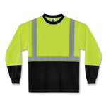 Load image into Gallery viewer, Glowear 8291bk Type R Class 2 Black Front Long Sleeve T-shirt, Polyester, 5x-large, Lime, Ships In 1-3 Business Days