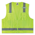Load image into Gallery viewer, Glowear 8249z Class 2 Economy Surveyors Zipper Vest, Polyester, 4x-large/5x-large, Lime, Ships In 1-3 Business Days