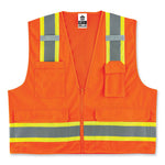 Load image into Gallery viewer, Glowear 8248z Class 2 Two-tone Surveyors Zipper Vest, Polyester, Large/x-large, Orange, Ships In 1-3 Business Days