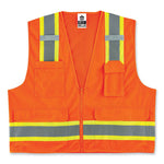 Load image into Gallery viewer, Glowear 8248z Class 2 Two-tone Surveyors Zipper Vest, Polyester, 2x-large/3x-large, Orange, Ships In 1-3 Business Days