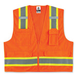 Load image into Gallery viewer, Glowear 8248z Class 2 Two-tone Surveyors Zipper Vest, Polyester, 4x-large/5x-large, Orange, Ships In 1-3 Business Days