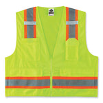Load image into Gallery viewer, Glowear 8248z Class 2 Two-tone Surveyors Zipper Vest, Polyester, 2x-large/3x-large, Lime, Ships In 1-3 Business Days