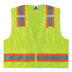 Load image into Gallery viewer, Glowear 8248z Class 2 Two-tone Surveyors Zipper Vest, Polyester, 4x-large/5x-large, Lime, Ships In 1-3 Business Days