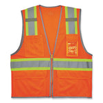 Load image into Gallery viewer, Glowear 8246z Class 2 Two-tone Mesh Reflective Binding Zipper Vest, Polyester, Small/med, Orange, Ships In 1-3 Business Days