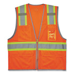 Load image into Gallery viewer, Glowear 8246z Class 2 Two-tone Mesh Reflective Binding Zipper Vest, Polyester, Large/xl, Orange, Ships In 1-3 Business Days