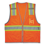 Load image into Gallery viewer, Glowear 8246z Class 2 Two-tone Mesh Reflective Binding Zipper Vest, Polyester, 4xl/5xl, Orange, Ships In 1-3 Business Days
