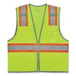 Load image into Gallery viewer, Glowear 8246z Class 2 Two-tone Mesh Reflective Binding Zipper Vest, Polyester, 2x-large/3xl, Lime, Ships In 1-3 Business Days