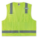Load image into Gallery viewer, Glowear 8249z-s Single Size Class 2 Economy Surveyors Zipper Vest, Polyester, 5x-large, Lime, Ships In 1-3 Business Days