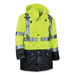 Load image into Gallery viewer, Glowear 8365bk Class 3 Hi-vis Rain Jacket Black Bottom, Medium, Lime, Ships In 1-3 Business Days