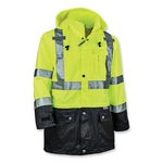 Load image into Gallery viewer, Glowear 8365bk Class 3 Hi-vis Rain Jacket Black Bottom, Large, Lime, Ships In 1-3 Business Days