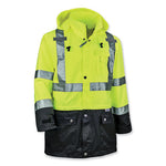 Load image into Gallery viewer, Glowear 8365bk Class 3 Hi-vis Rain Jacket Black Bottom, 4x-large, Lime, Ships In 1-3 Business Days