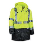 Load image into Gallery viewer, Glowear 8365bk Class 3 Hi-vis Rain Jacket Black Bottom, 5x-large, Lime, Ships In 1-3 Business Days