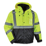 Load image into Gallery viewer, Glowear 8381 Class 3 Hi-vis 4-in-1 Quilted Bomber Jacket, Lime, Small, Ships In 1-3 Business Days