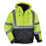 Load image into Gallery viewer, Glowear 8381 Class 3 Hi-vis 4-in-1 Quilted Bomber Jacket, Lime, Medium, Ships In 1-3 Business Days