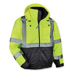 Load image into Gallery viewer, Glowear 8377 Class 3 Hi-vis Quilted Bomber Jacket, Lime, Medium, Ships In 1-3 Business Days