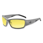 Load image into Gallery viewer, Skullerz Thor Safety Glasses, Matte Gray Nylon Impact Frame, Yellow Polycarbonate Lens, Ships In 1-3 Business Days