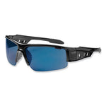 Load image into Gallery viewer, Skullerz Dagr Safety Glasses, Black Nylon Impact Frame, Blue Mirror Polycarbonate Lens, Ships In 1-3 Business Days
