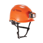 Load image into Gallery viewer, Skullerz 8975led Class C Safety Helmet W/8981 Universal Led Headlamp, 6-pt Ratchet Susp, Orange, Ships In 1-3 Business Days