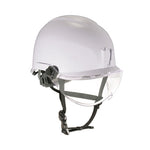 Load image into Gallery viewer, Skullerz 8974v Class E Safety Helmet W/8991 Visor Kit, Clear Lens, 6-pt Ratchet Suspension, White, Ships In 1-3 Business Days