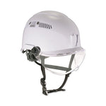 Load image into Gallery viewer, Skullerz 8975v Class C Safety Helmet W/8991 Visor Kit, Clear Lens, 6-pt Ratchet Suspension, White, Ships In 1-3 Business Days