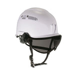 Load image into Gallery viewer, Skullerz 8975v Class C Safety Helmet W/8991 Visor Kit, Smoke Lens, 6-pt Ratchet Suspension, White, Ships In 1-3 Business Days
