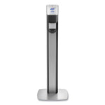 Load image into Gallery viewer, Messenger Es6 Graphite Panel Floor Stand With Dispenser, 1,200 Ml, 16.75 X 6 X 40, Graphite/silver