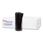 Load image into Gallery viewer, High-density Commercial Can Liners, 60 Gal, 17 Mic, 38" X 60", Black, 25 Bags/roll, 8 Interleaved Rolls/carton