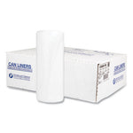 Load image into Gallery viewer, High-density Commercial Can Liners, 60 Gal, 17 Mic, 38" X 60", Clear, 25 Bags/roll, 8 Interleaved Rolls/carton