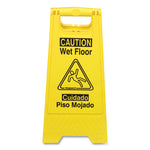Load image into Gallery viewer, Bilingual Yellow Wet Floor Sign, 12.05 X 1.55 X 24.3