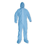Load image into Gallery viewer, A65 Zipper Front Hood And Boot Flame-resistant Coveralls, Elastic Wrist And Ankles, 3x-large, Blue, 21/carton