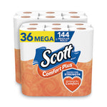 Load image into Gallery viewer, Comfortplus Toilet Paper, Mega Roll, Septic Safe, 1-ply, White, 462 Sheets/roll, 36 Rolls/pack