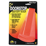 Load image into Gallery viewer, Giant Foot Doorstop, No-slip Rubber Wedge, 3.5w X 6.75d X 2h, Safety Orange