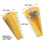 Load image into Gallery viewer, Giant Foot Magnetic Doorstop, No-slip Rubber Wedge, 3.5w X 6.75d X 2h, Yellow