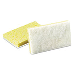 Load image into Gallery viewer, Light-duty Scrubbing Sponge, #63, 3.6 X 6.1, 0.7" Thick, Yellow/white, 20/carton