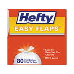 Load image into Gallery viewer, Easy Flaps Trash Bags, 13 Gal, 0.69 Mil, 23.75" X 28", White, 80 Bags/box, 3 Boxes/carton