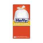 Load image into Gallery viewer, Easy Flaps Trash Bags, 13 Gal, 0.8 Mil, 23.75" X 28", White, 80/box