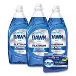 Load image into Gallery viewer, Platinum Liquid Dish Detergent, Refreshing Rain Scent, (3) 24 Oz Bottles Plus (2) Sponges/carton