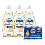 Load image into Gallery viewer, Platinum Liquid Dish Detergent, Lemon Scent, (3) 24 Oz Bottles Plus (2) Sponges/carton