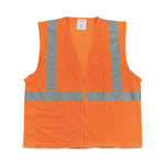 Load image into Gallery viewer, Ansi Class 2 Two-pocket Zipper Mesh Safety Vest, Polyester Mesh, Large, Orange