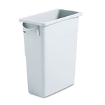 Load image into Gallery viewer, Slim Jim Waste Container With Handles, 15.9 Gal, Plastic, Light Gray