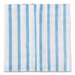 Load image into Gallery viewer, Disposable Microfiber Cleaning Cloths, 12 X 12, Blue/white Stripes, 600/carton