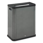 Load image into Gallery viewer, Elevate Decorative Refuse Container, Landfill, 23 Gal, Plastic/metal, Pearl Dark Gray