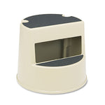 Load image into Gallery viewer, Rolling Step Stool, Curved Design, 2-step, Retracting Casters, 350 Lb Capacity, 16" Diameter X 13.5"h, Beige