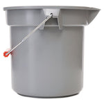 Load image into Gallery viewer, 14 Quart Round Utility Bucket, Plastic, Gray, 12" Dia