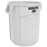 Load image into Gallery viewer, Vented Round Brute Container, 20 Gal, Plastic, White
