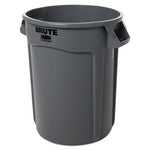 Load image into Gallery viewer, Vented Round Brute Container, 32 Gal, Plastic, Gray