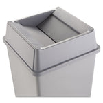 Load image into Gallery viewer, Untouchable Square Swing Top Lid, Plastic, 20.13w X 20.13d X 6.25h, Gray