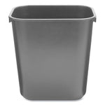 Load image into Gallery viewer, Deskside Plastic Wastebasket, 3.5 Gal, Plastic, Black